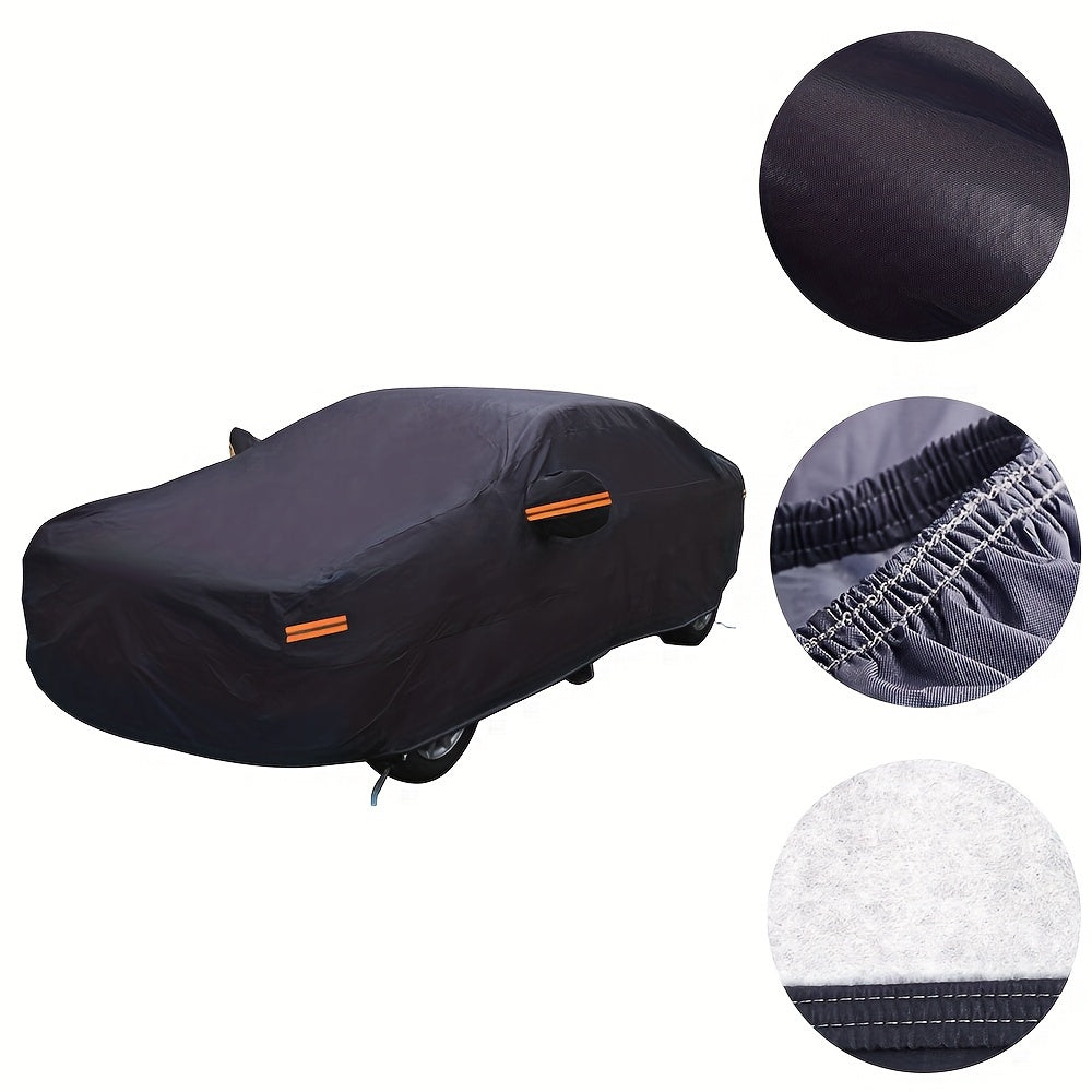 6-Layer Full Car Cover PEVA  with Soft Cotton Liner Waterproof Rain Snow Dust Sun Resistant Shelter Car Protector 3XL