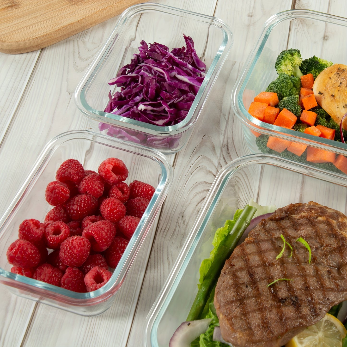 24Pcs Borosilicate Glass Food Storage Containers Set - Airtight, Microwave and Dishwasher Safe, Ideal for Meal Prep and Lunches with 12 Lids and 12 Glass Bowls