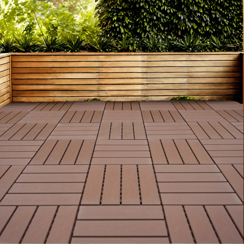 44 Pack 12"x12" Waterproof Plastic Interlocking Deck Tiles - Durable, All-Weather, High Load-Bearing Capacity, Easy Installation, Perfect for Outdoor, Poolside, Balcony, Backyard Use