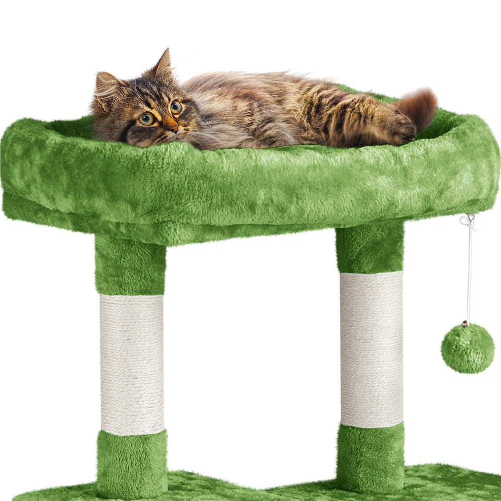 63in Large Cat Tree Tower Multilevel Cat Perch Plush Cat Condos with Hammock and Scratching Posts for Indoor Cats