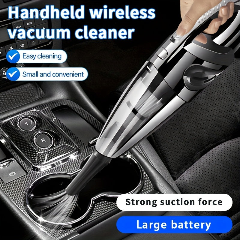 High suction cordless vacuum cleaner - large capacity, portable design, aluminum blade suction port, upgraded motor, upgraded large battery/lithium battery suitable for home and car cleaning