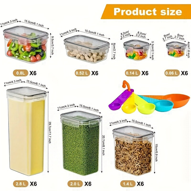 84-Pack Airtight Food Storage Containers Set - BPA-Free, Leak-Proof, Stackable, And Space-Saving Kitchen Organizers With 42 Lids And 42 Boxes, Includes Spoon, Labels, And Pen For Easy Meal Prep And Pantry Organization