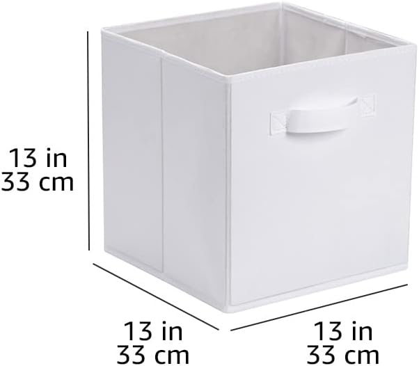 Collapsible Fabric Storage Cubes Organizer with Handles  - Pack of 6