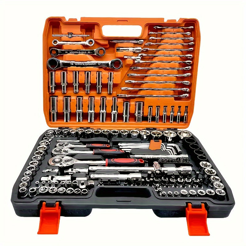 1 Set Of Premium Stainless Steel Ultimate Repair Tool Kit: Rechargeable, Versatile, and Easy to Use - Complete Auto and Home Repair Accessories with Durable Tools