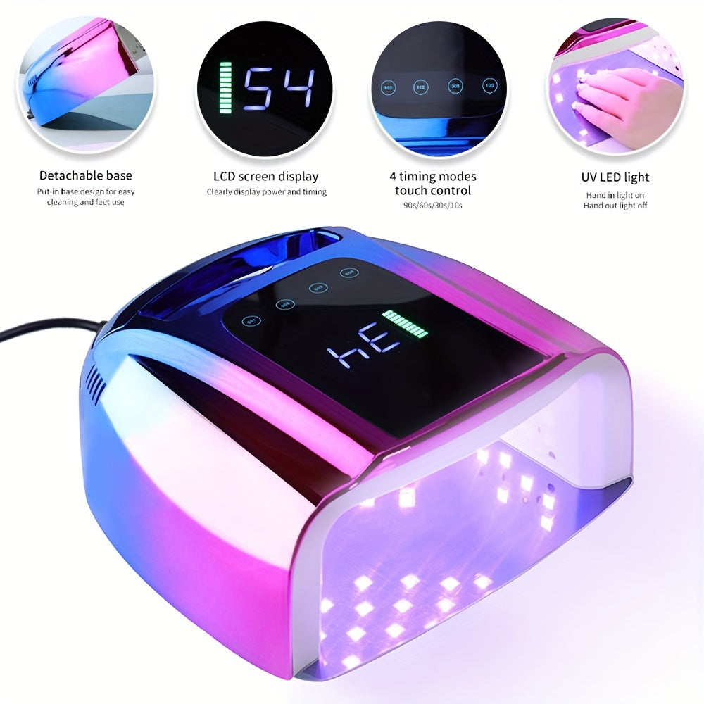 Rechargeable UV LED Professional Nail Lamp 42LEDs Wireless Nail Polish Curing Dryer Light Equipment for Salon Nail