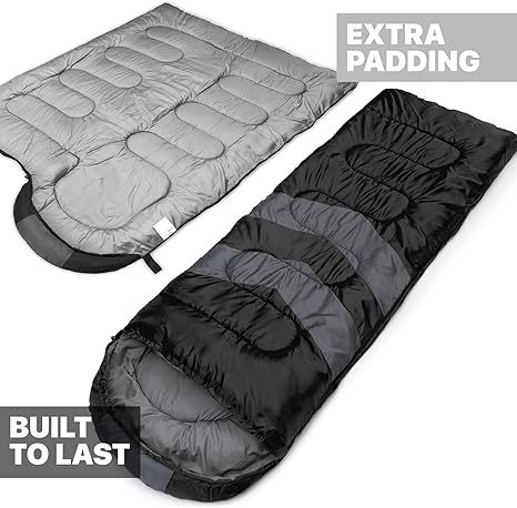 Sleeping Bags for Adults Cold Weather & Warm - Backpacking Camping Sleeping Bag for Kids 10-12, Girls, Boys - Lightweight Compact Camping Essentials Gear Accessories Hiking Sleep Must Haves