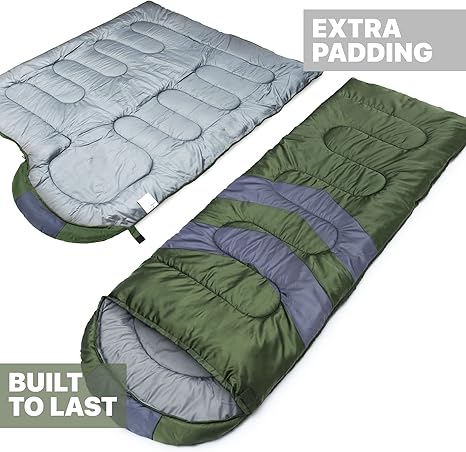 Sleeping Bags for Adults Cold Weather & Warm - Backpacking Camping Sleeping Bag for Kids 10-12, Girls, Boys - Lightweight Compact Camping Essentials Gear Accessories Hiking Sleep Must Haves