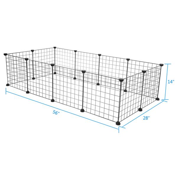 Pet Playpen, Small Animal Cage Indoor Portable Metal Wire Yard Fence for Small Animals, Guinea Pigs, Rabbits Kennel Crate Fence Tent