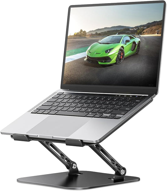 Laptop Stand Adjustable Computer Stand Sturdy Aluminum Laptop Stand for Desk Foldable Laptop Holder Portable Laptop Riser for 11–16-inch Laptop Notebook Tablet and More