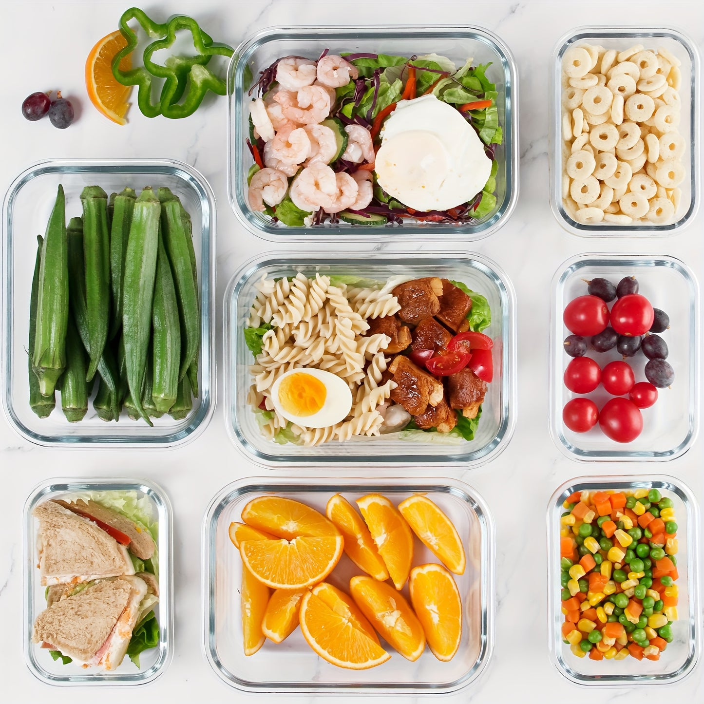 24pcs 12+12 Glass Storage Containers with Lids, High-Quality Borosilicate Glass Meal Prep Containers, Dishwasher, Microwave, Freezer Safe, Leak-Proof, Perfect for Leftovers and To-Go