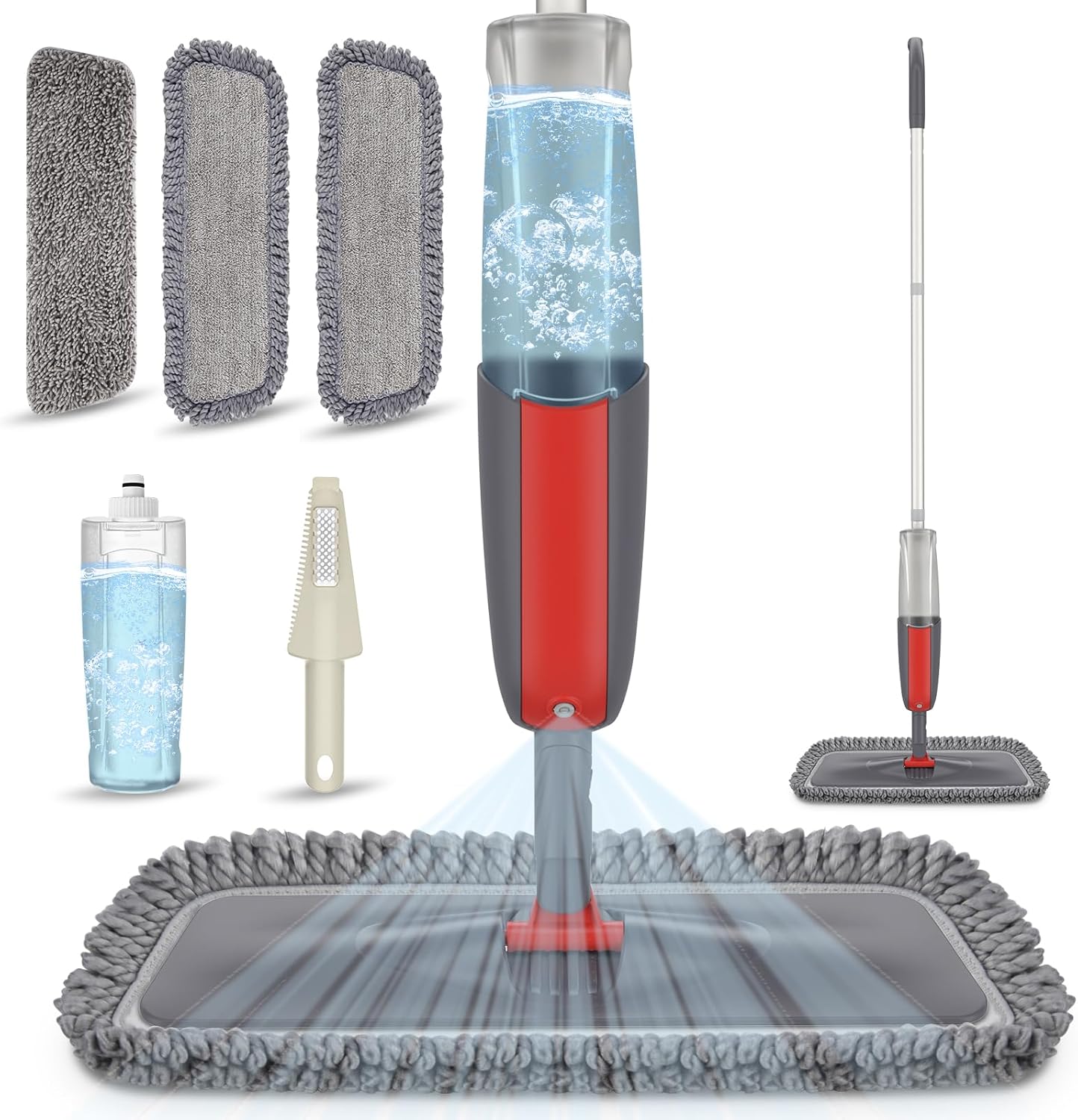 Spray Mops Wet Mops for Floor Cleaning - Microfiber Dust Mop with 3X Washable Pads Floor Mop with Sprayer Wood Floor Mops Commercial Home Use for Wood Floor Hardwood Laminate Ceramic Tiles