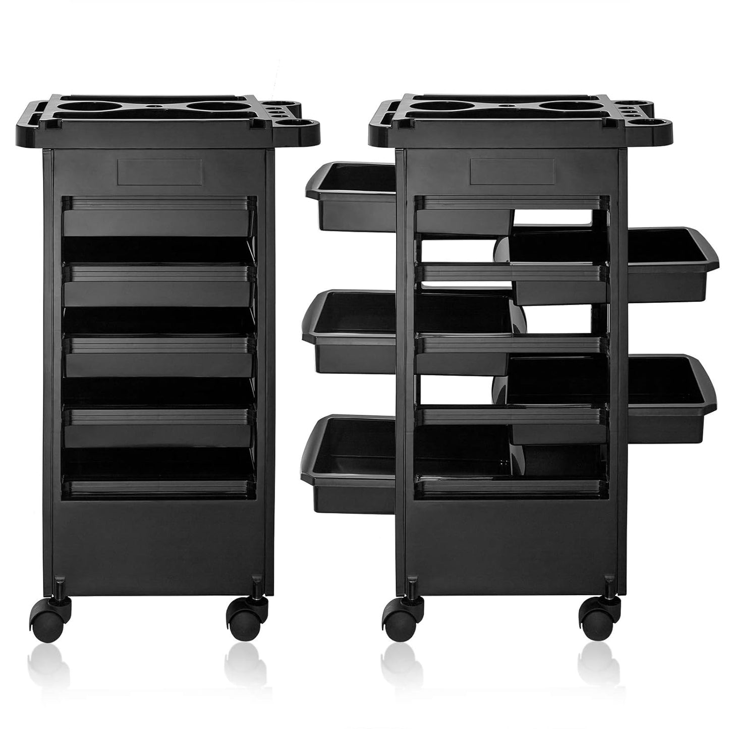 Beauty Salon Rolling Trolley Cart With 5 Drawers