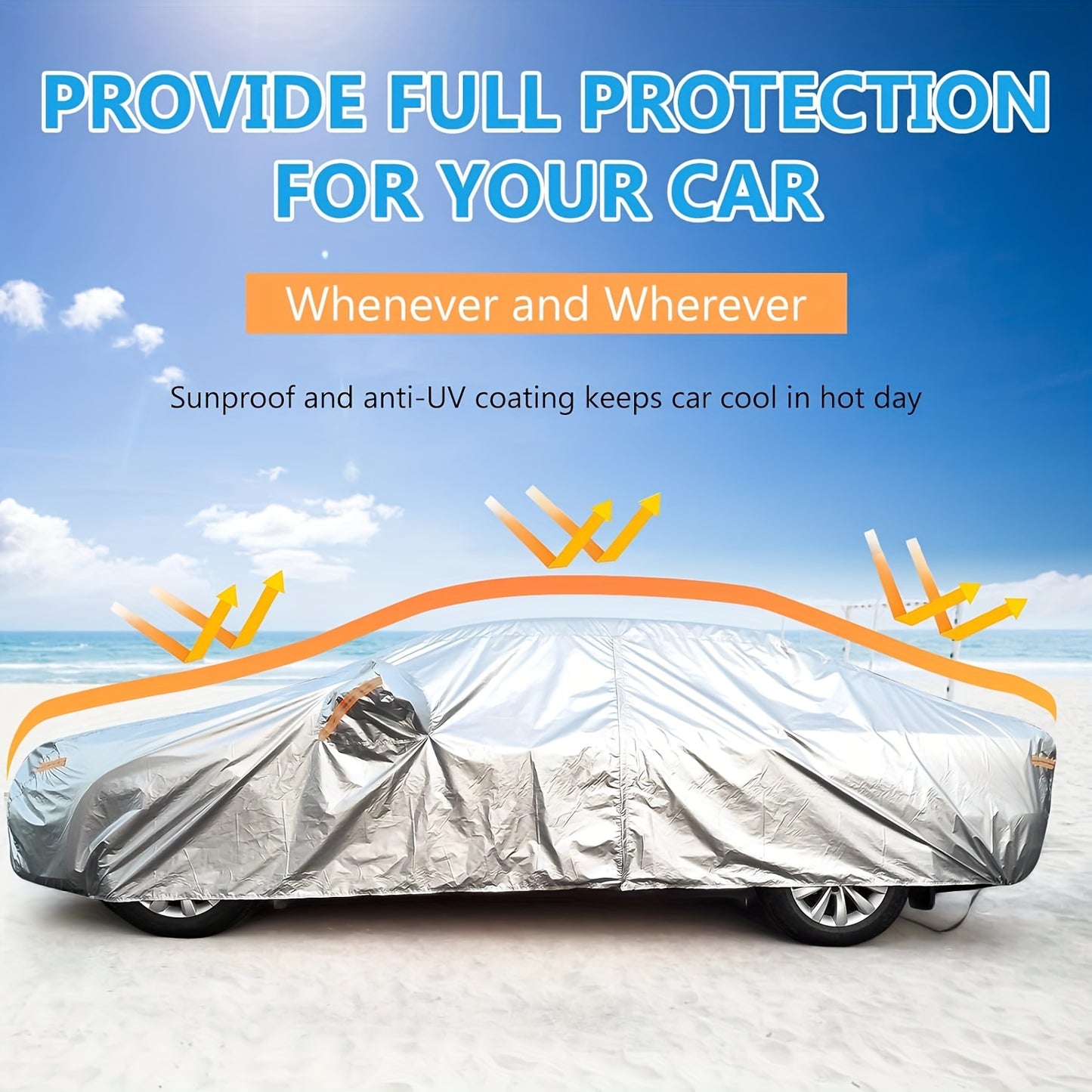 Protect your SUV/ sedan from the sun, rain, snow and UV rays with this all-purpose outdoor waterproof car cover!