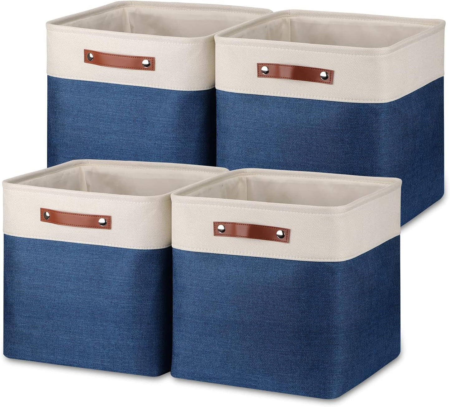 Cube Storage Baskets, Fabric Storage Bins for Toys, Large Baskets Organization with Handles, Baskets for Organizing Towels, Blankets, Collapsible Shelf Baskets