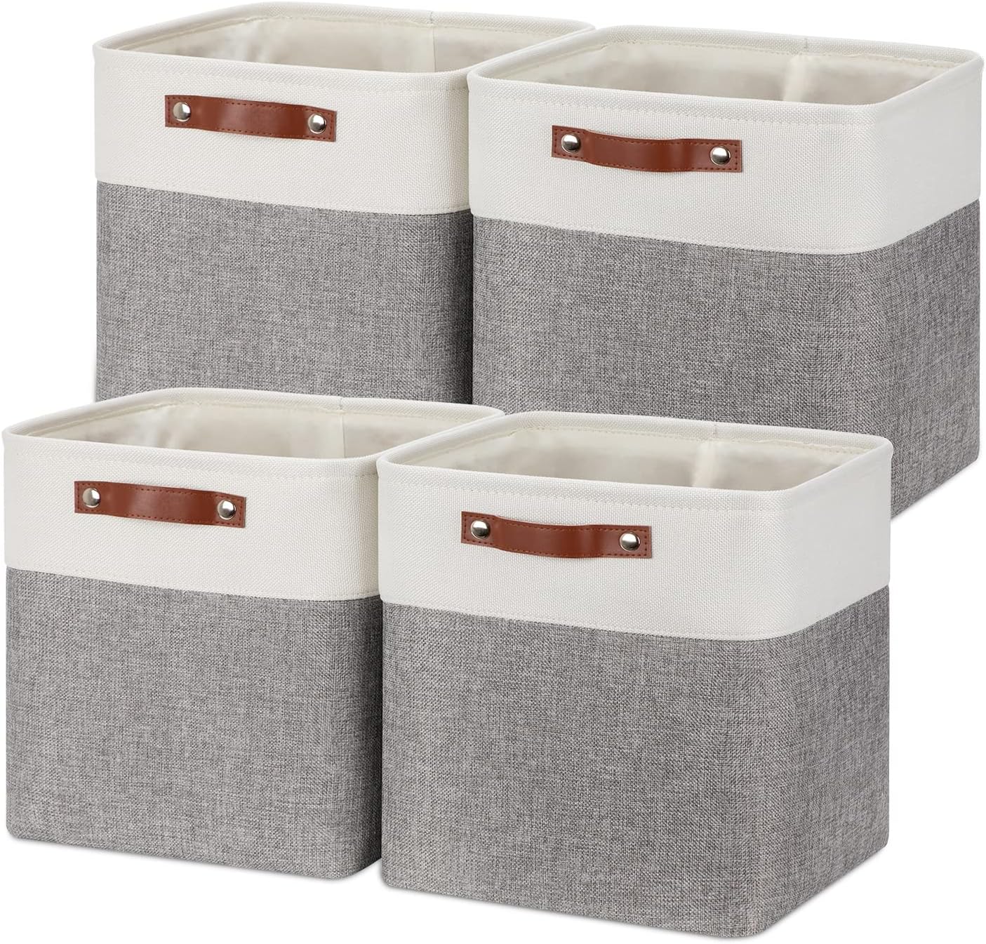 Cube Storage Baskets, Fabric Storage Bins for Toys, Large Baskets Organization with Handles, Baskets for Organizing Towels, Blankets, Collapsible Shelf Baskets