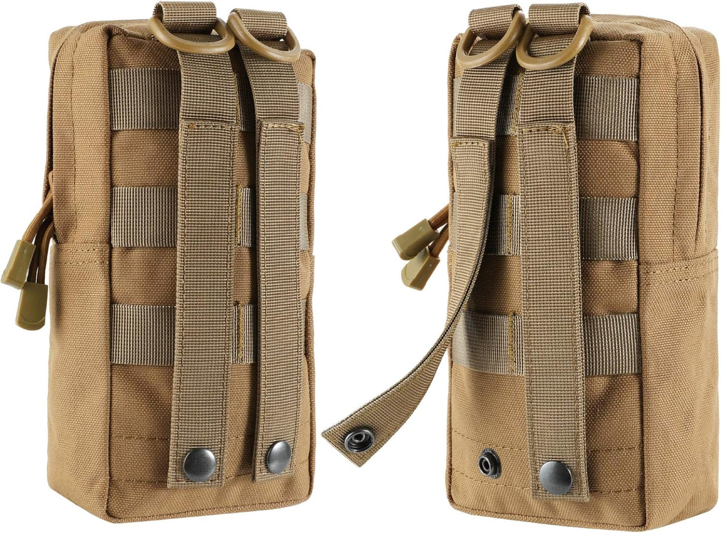 2 Pack Molle Pouches - Tactical Compact Water-Resistant EDC Pouch Bag Small Utility Pouch