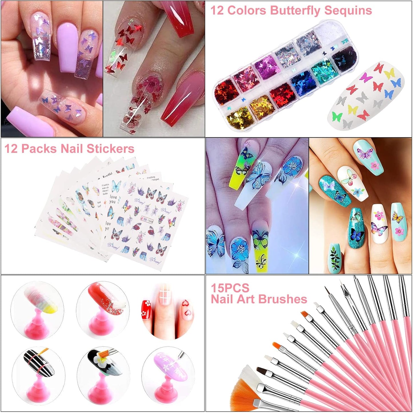 86PCS Acrylic Nail Kit Set with Everything, Professional Electric Nail Drill Machine 48W UV LED Nail Lamp Gel Dryer Lamp, Nail Supplies Art Brushes Decoration Nail Efile Tools for Gel Nails