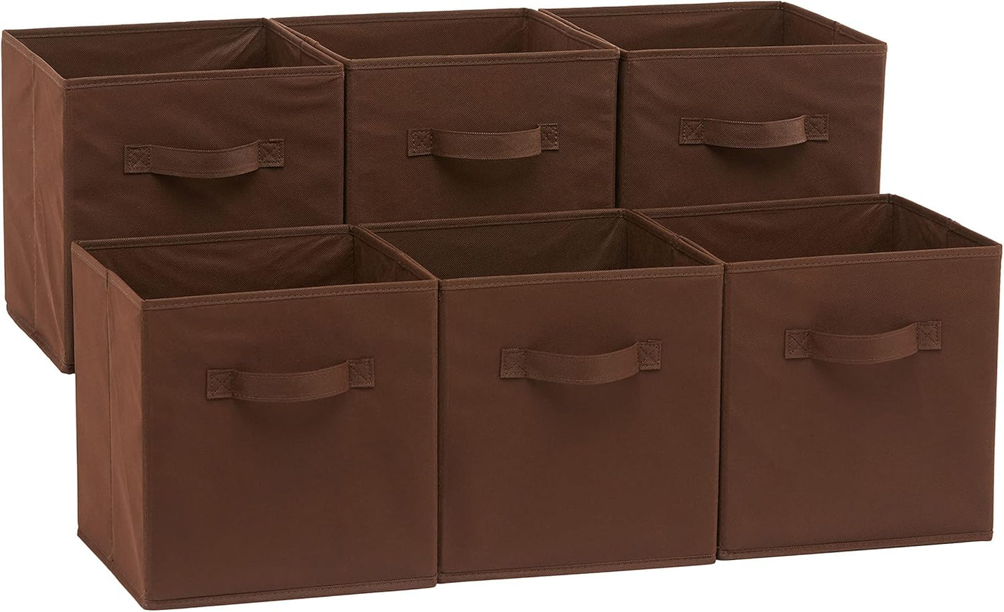 Collapsible Fabric Storage Cubes Organizer with Handles  - Pack of 6