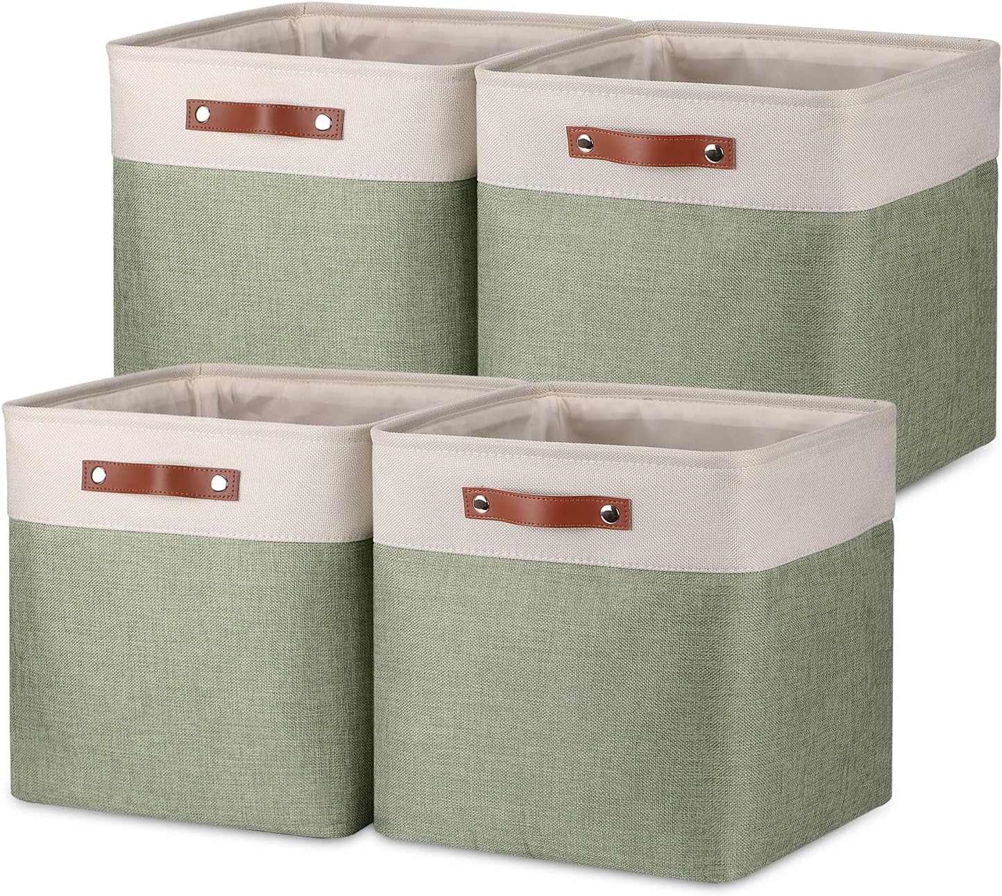 Cube Storage Baskets, Fabric Storage Bins for Toys, Large Baskets Organization with Handles, Baskets for Organizing Towels, Blankets, Collapsible Shelf Baskets