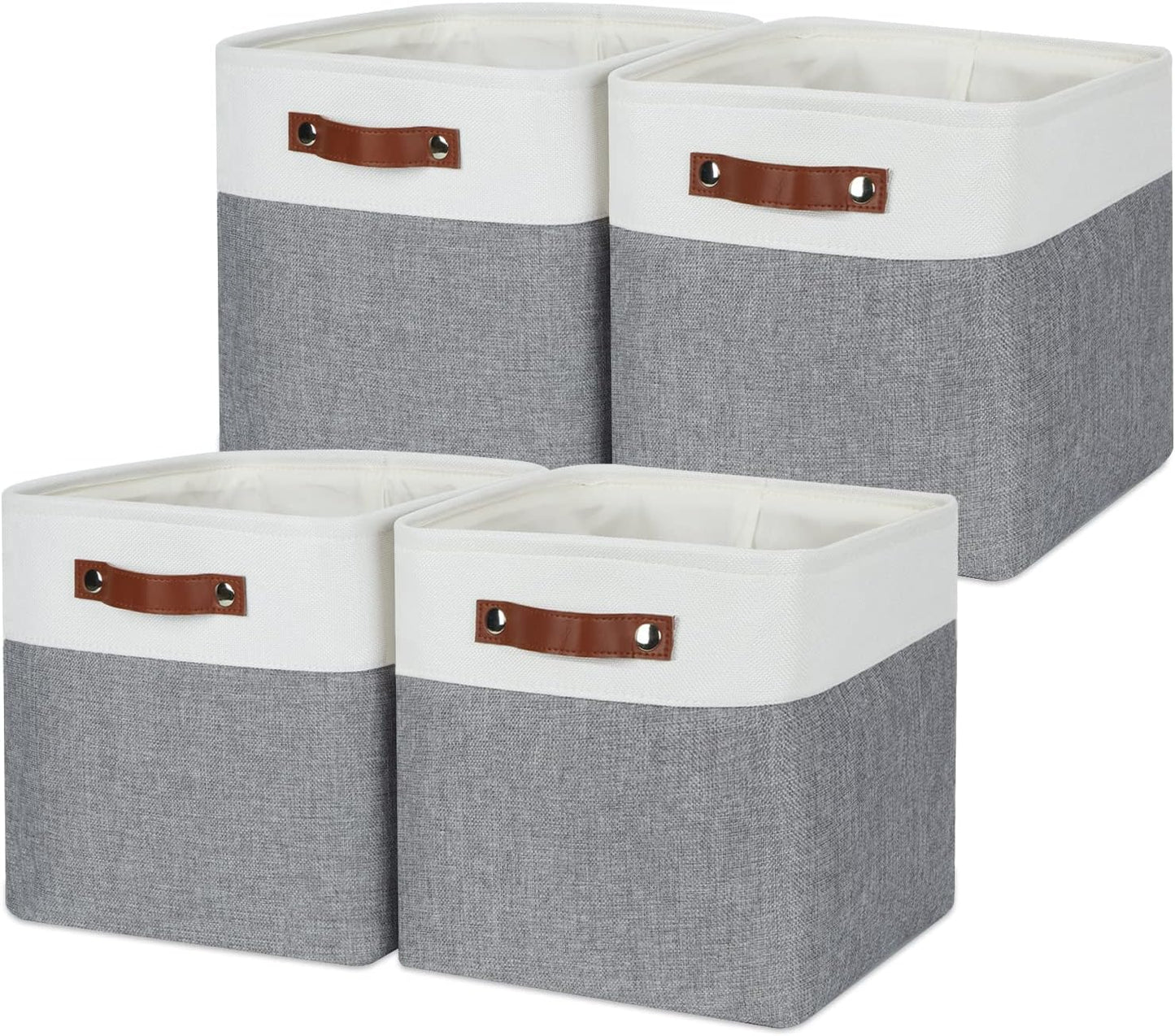 Cube Storage Baskets, Fabric Storage Bins for Toys, Large Baskets Organization with Handles, Baskets for Organizing Towels, Blankets, Collapsible Shelf Baskets