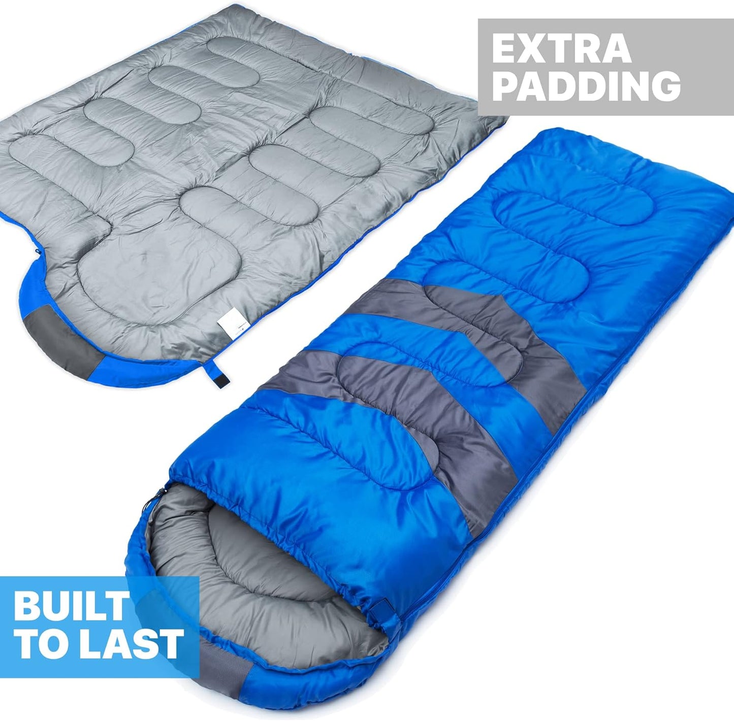 Sleeping Bags for Adults Cold Weather & Warm - Backpacking Camping Sleeping Bag for Kids 10-12, Girls, Boys - Lightweight Compact Camping Essentials Gear Accessories Hiking Sleep Must Haves