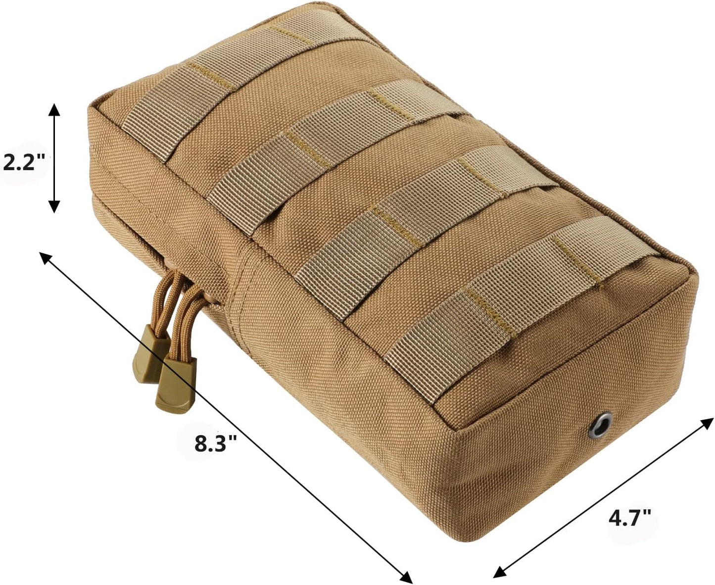 2 Pack Molle Pouches - Tactical Compact Water-Resistant EDC Pouch Bag Small Utility Pouch