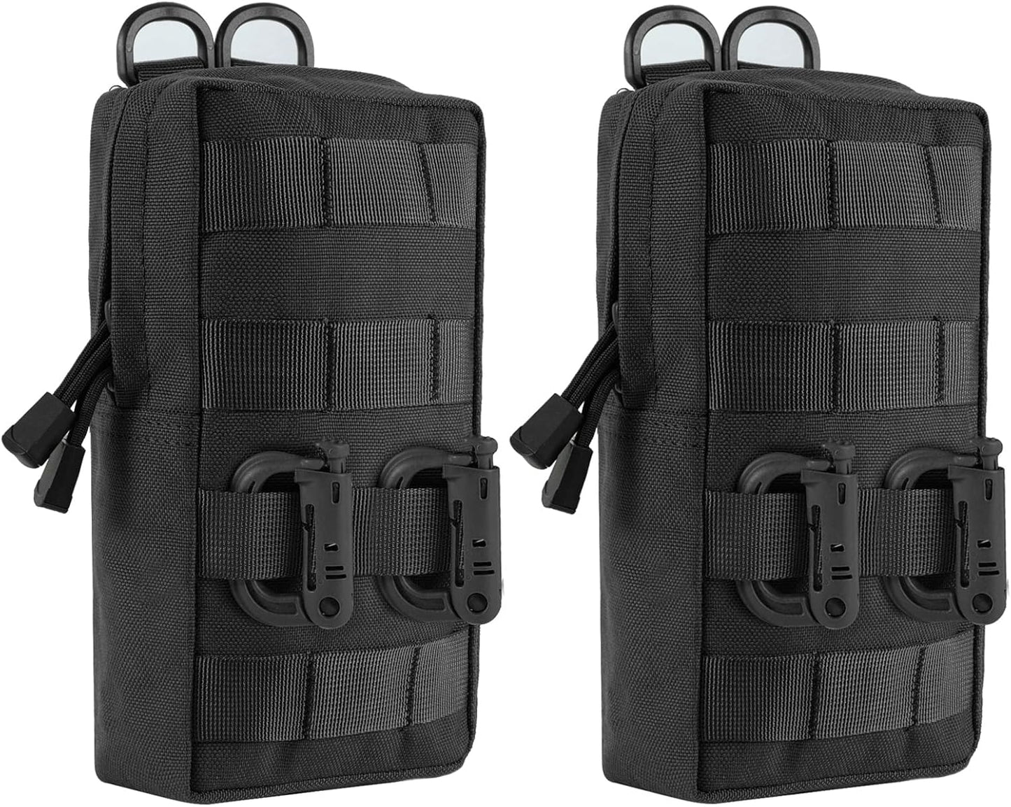 2 Pack Molle Pouches - Tactical Compact Water-Resistant EDC Pouch Bag Small Utility Pouch