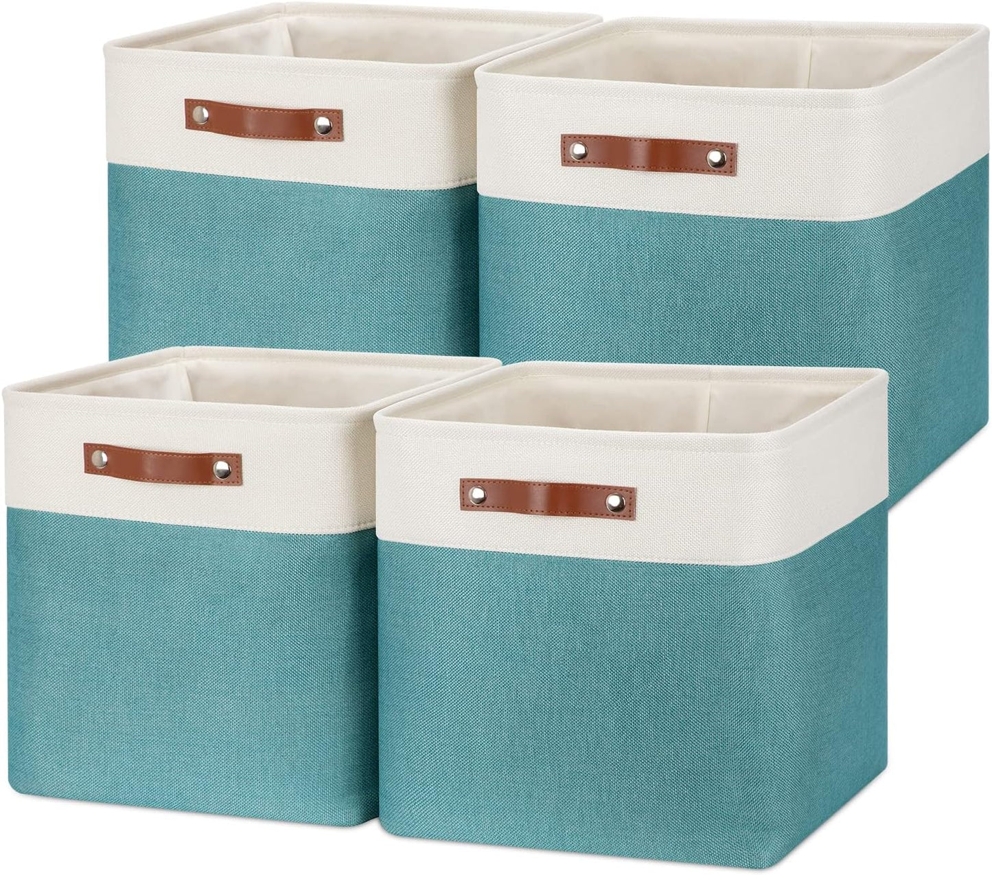 Cube Storage Baskets, Fabric Storage Bins for Toys, Large Baskets Organization with Handles, Baskets for Organizing Towels, Blankets, Collapsible Shelf Baskets