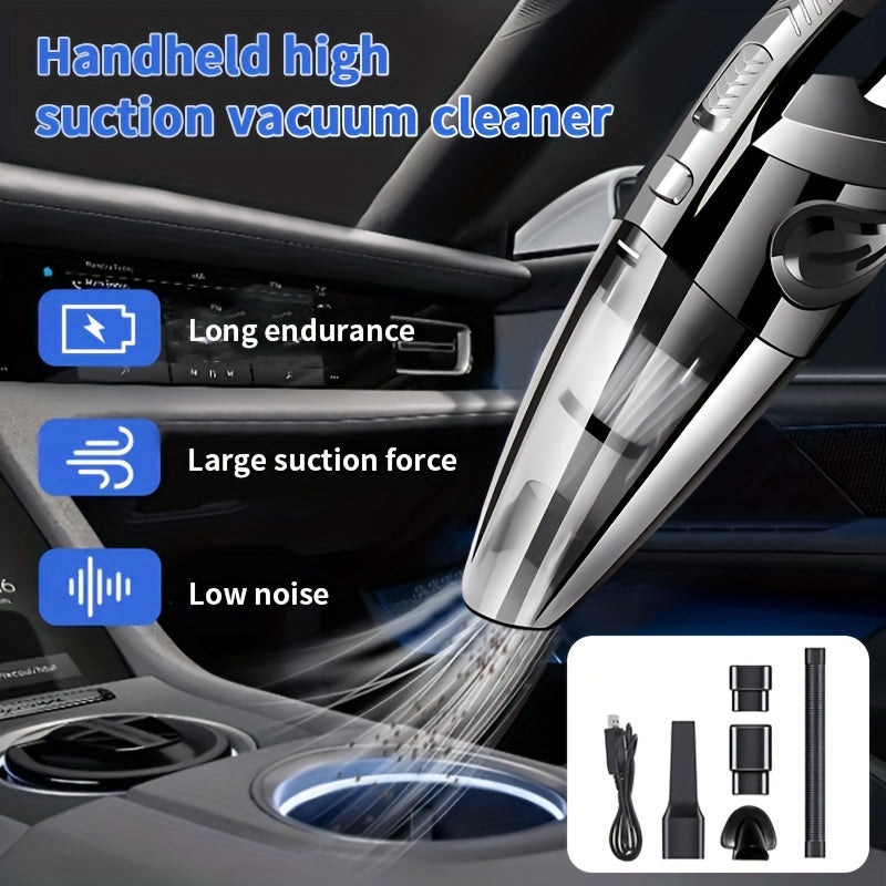 High suction cordless vacuum cleaner - large capacity, portable design, aluminum blade suction port, upgraded motor, upgraded large battery/lithium battery suitable for home and car cleaning