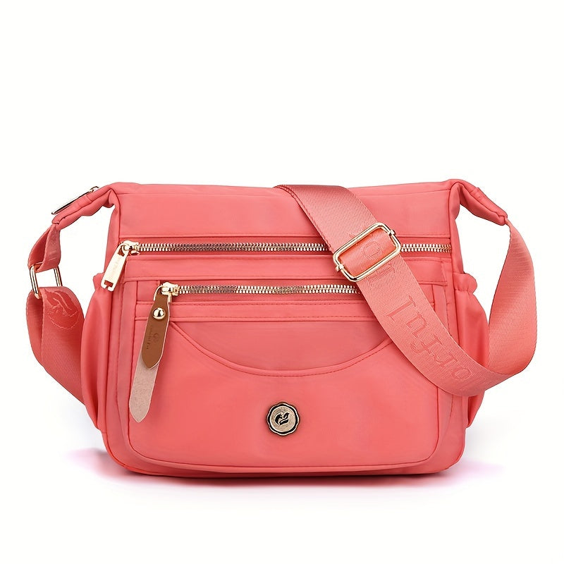 All-Match Casual Solid Color Women's Versatile Hobo Bag with Zipper Shoulder