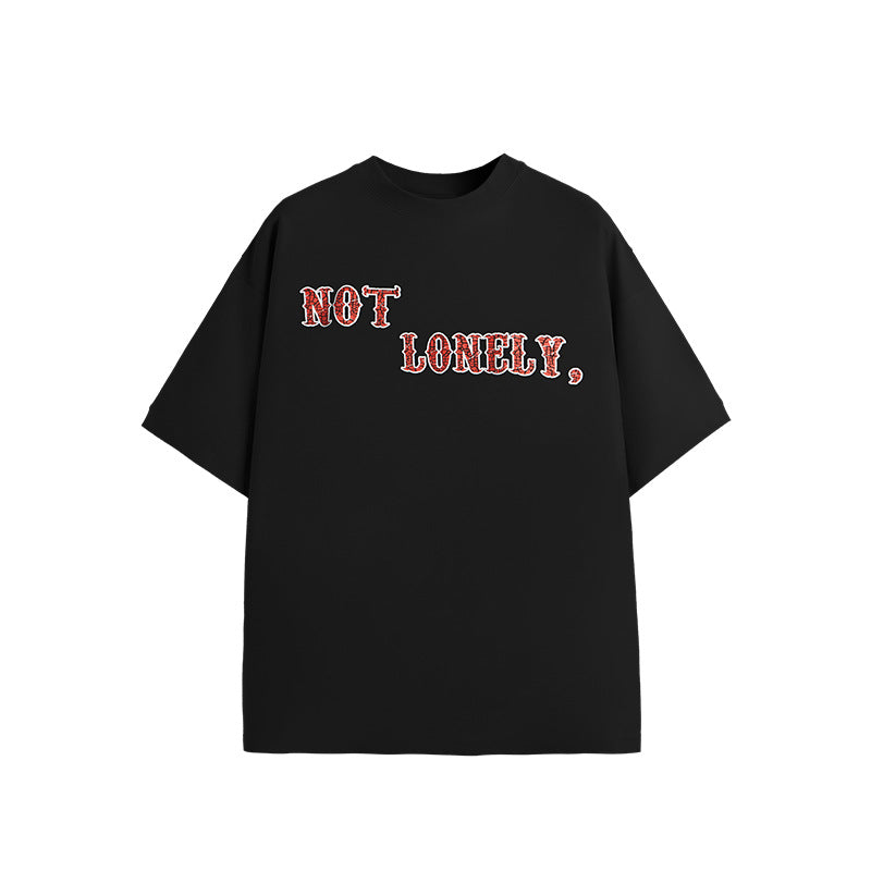 #008 American Street oversize Tshirt “I am not lonely"