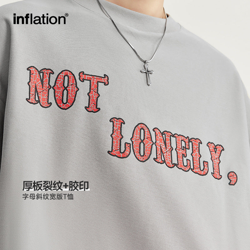 #008 American Street oversize Tshirt “I am not lonely"