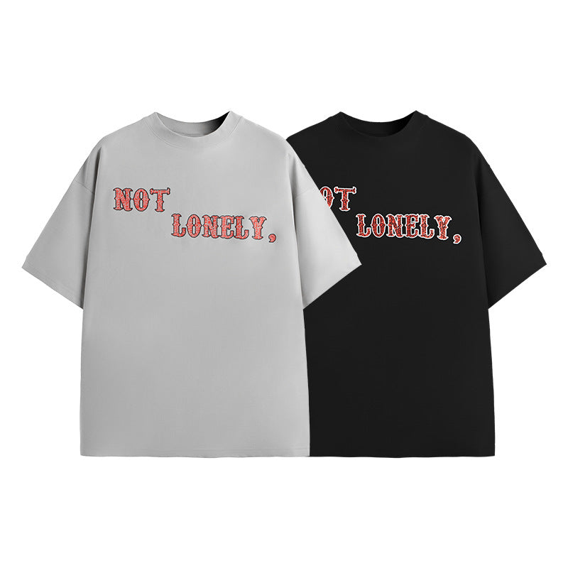 #008 American Street oversize Tshirt “I am not lonely"