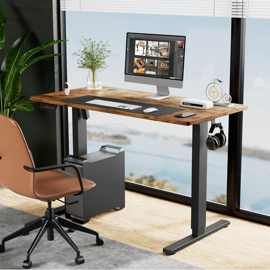 40/48/55/63 Inches Standing Desk Adjustable Height Electric Sit Stand Up Desk, Gaming Desk Ergonomic Workstation For Home Office, Cafes, Catering, Event Holding, 4 Colors