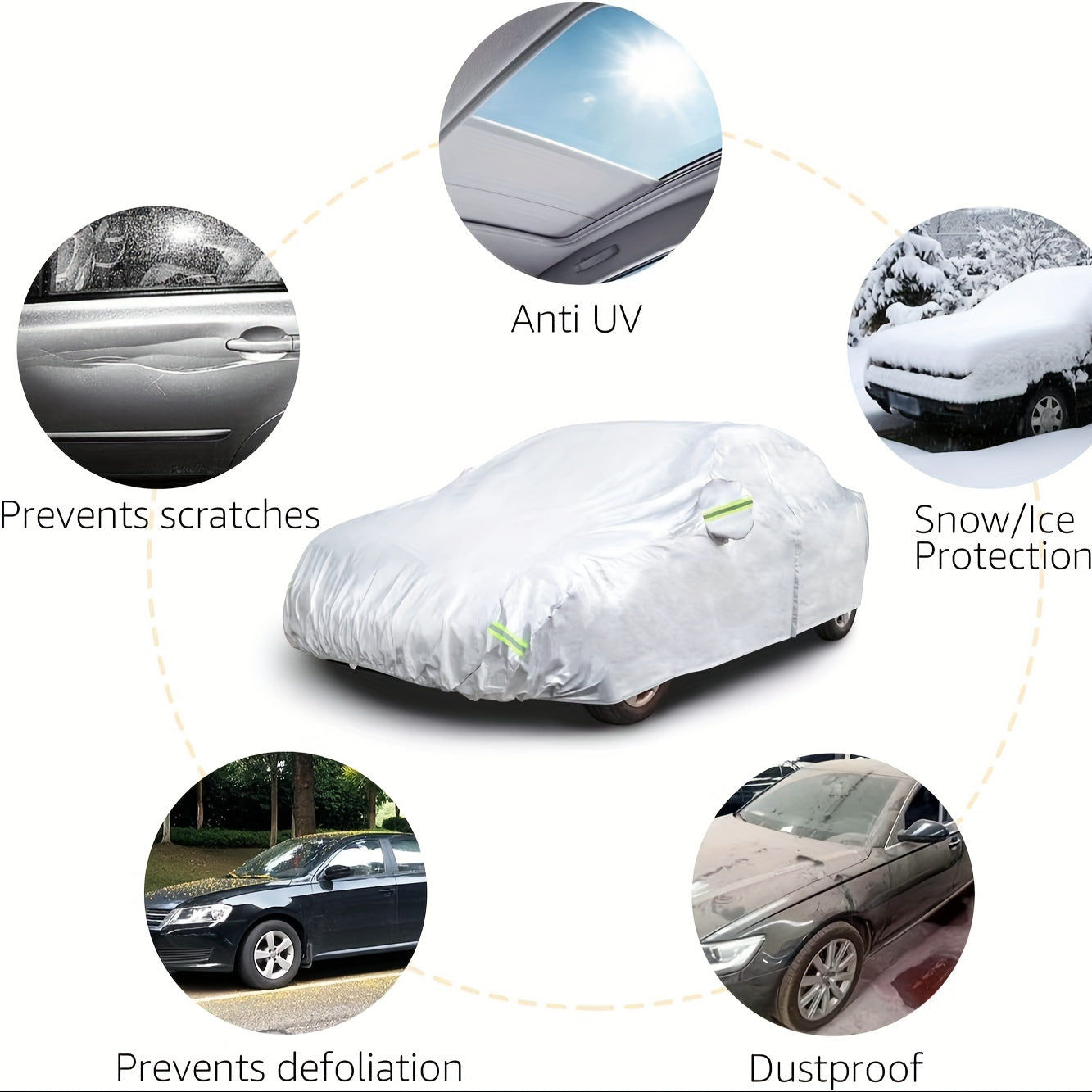 Protect your SUV/ sedan from the sun, rain, snow and UV rays with this all-purpose outdoor waterproof car cover!