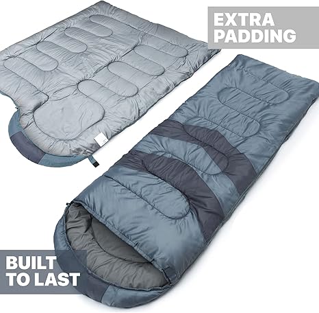 Sleeping Bags for Adults Cold Weather & Warm - Backpacking Camping Sleeping Bag for Kids 10-12, Girls, Boys - Lightweight Compact Camping Essentials Gear Accessories Hiking Sleep Must Haves