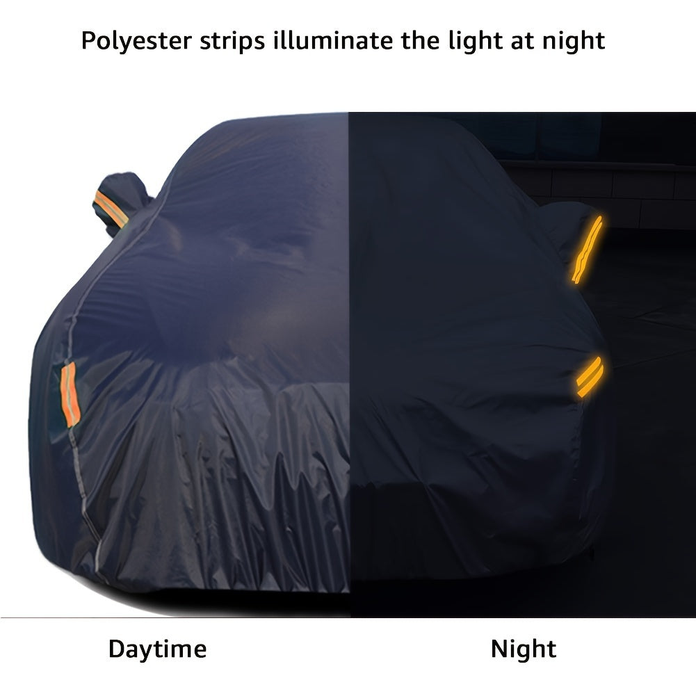 6-Layer Full Car Cover PEVA  with Soft Cotton Liner Waterproof Rain Snow Dust Sun Resistant Shelter Car Protector 3XL