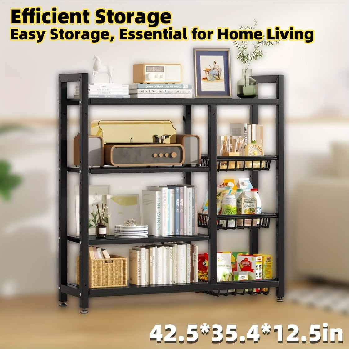 Large Capacity Multi-tier Shelving Unit - Multilayer Design, Super Load-bearing, Suitable For Kitchen, Bathroom, Study, Solving Storage Challenges Effortlessly