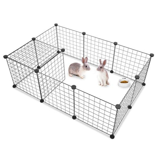 Pet Playpen, Small Animal Cage Indoor Portable Metal Wire Yard Fence for Small Animals, Guinea Pigs, Rabbits Kennel Crate Fence Tent