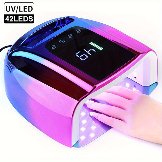 Rechargeable UV LED Professional Nail Lamp 42LEDs Wireless Nail Polish Curing Dryer Light Equipment for Salon Nail